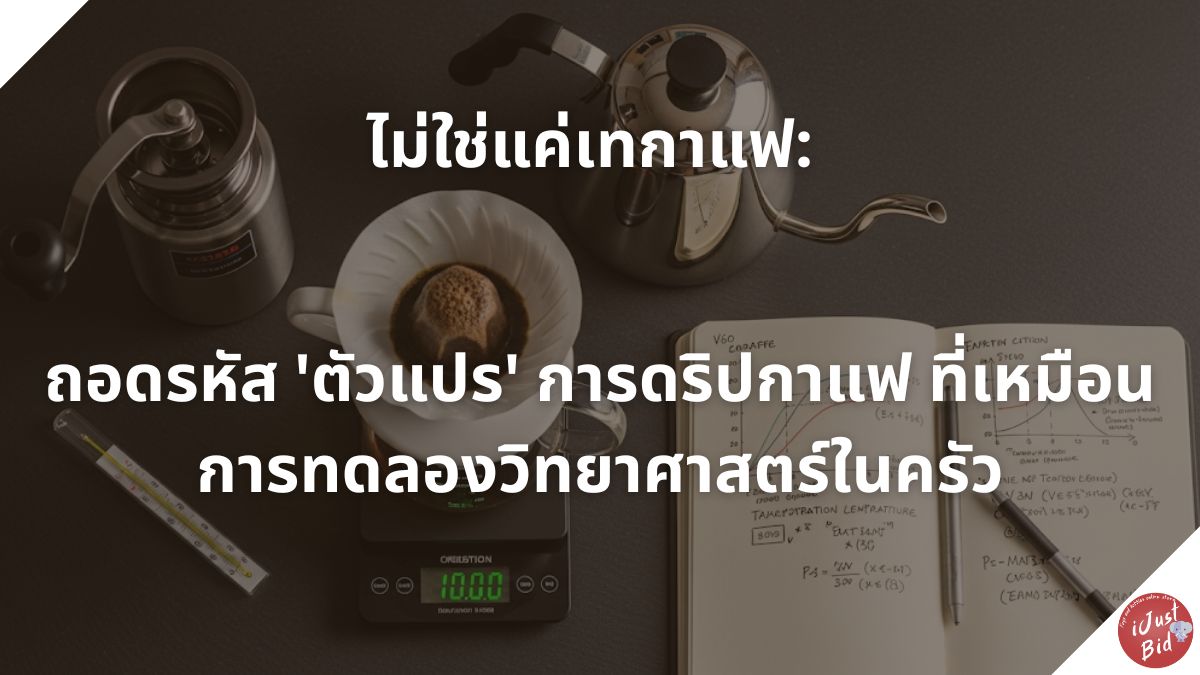You are currently viewing ไม่ใช่แค่เทกาแฟ: ถอดรหัส ‘ตัวแปร’ การดริปกาแฟ ที่เหมือนการทดลองวิทยาศาสตร์ในครัว